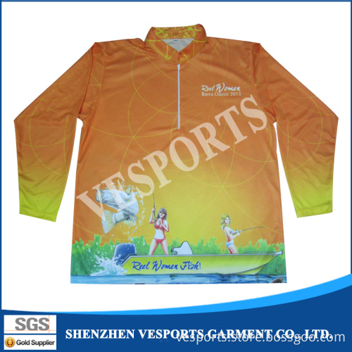 Dry Fit Custom Printed Fishing Shirts